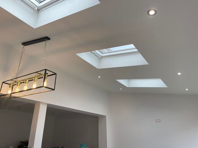 Extension lighting and skylights